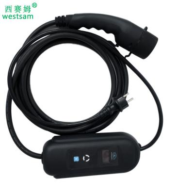 China 16A Power Black Plug Black Cable New Energy Car EV Connector for sale