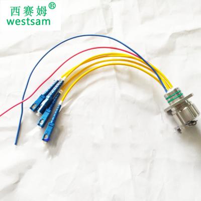 China Photoelectric Mixing 6 Cores Fast Power Square Plug Fiber Optic Cable Connector for sale