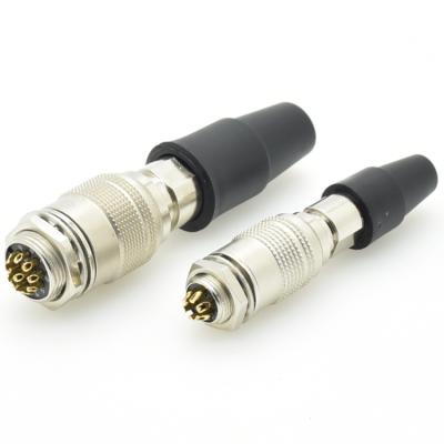 China 4/6/12 Pin Industrial Waterproof Male And Female Plug And Socket HRS Aviation Industrial Circular Connector for sale