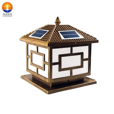 China Decorative Landscape Landscaping DC 12V IP65 4000~6500k Residential/Garden/Outdoor Top Waterproof Solar Led Garden Lights Fence Landscape Pillar Light for sale