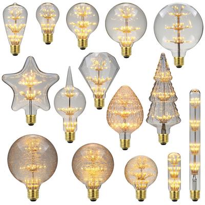 China Retro Edison Bulb 3W E27 2200K Desk Led Bulb Light All Over Holiday Edison Lamp Filament Light Bulb Decorative Vintage Star Sky for sale