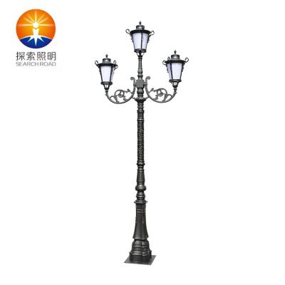 China European LANDSCAPE Style Led Vintage Pillar Light Outdoor Solar Lighting Solar Lamp For Villa for sale