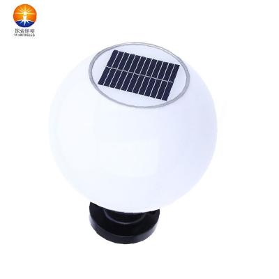 China Diameter 200mm 250mm 300mm Acrylic Ball Gate Lights Garden/Wall Plant/Direct Solar 400mm Pillar Light Gate for sale