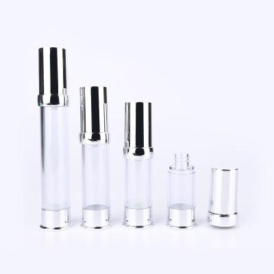 China Aluminum Cap Clear AS Plastic Dispensing Serum Bottle With Pump 10ml - 30ml for sale