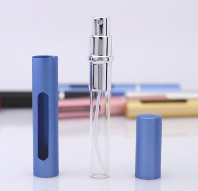 China Filling Type Pump 5ml Travel Perfume Atomiser Gold Metal Mist Sprayer for sale