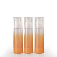 China Orange 50ml Cylinder Empty Plastic Lotion Bottles for sale