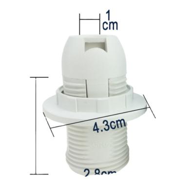 China Large screw factory price table lamp screw e14 lamp holder spiral plastic main tooth single ring for sale