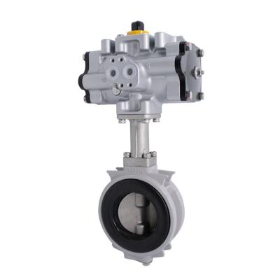 China Long General Type Pneumatically Actuated-Double Action Actuator, FA-10XJMEA Wafer Pneumatic KITZ Neck Butterfly Valve for sale