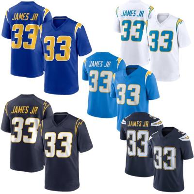 China Wholesale High Quality Breathable Los Angeles Stitched Embroidery Sports American Football Jersey Mens #33 JAMES JR Uniform Shirt for sale