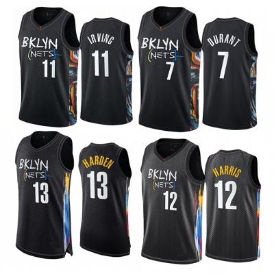 China High Quality Edition BKLYN #11 Irving #7 DURANT #12 HARRIS Uniform New Season 2021 Wholesale Antibacterial Mens Basketball Tank Tops City for sale