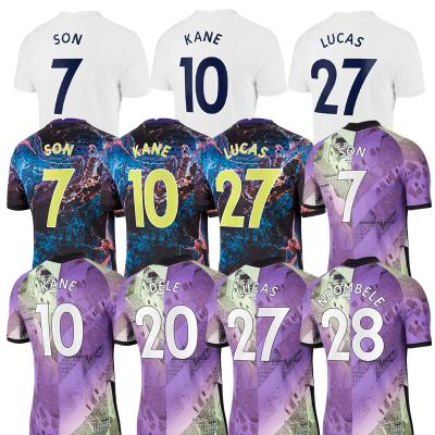 China Shirts & Tops England Thailand Super Soccer Wears 2021-2022 SON#7 KANE #10 DELE #20 LUCAS #27 Home White Soccer Jerseys Wholesale for sale