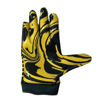 China Breathable Customized Printed Professional Custom American Football Gloves Design Your Own American Football Gloves for sale