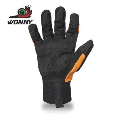 China Wonny TPR Construction Work Gloves Breathable Mechanics Hands Heavy Duty Working Gloves Custom Logo for sale