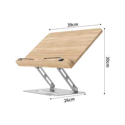 China Wood+Aluminum Modern Book Stand For Reading Wodern Stand Large Size Big Size Laptop Stand Adjustable Foldable Cookbook Stands for sale