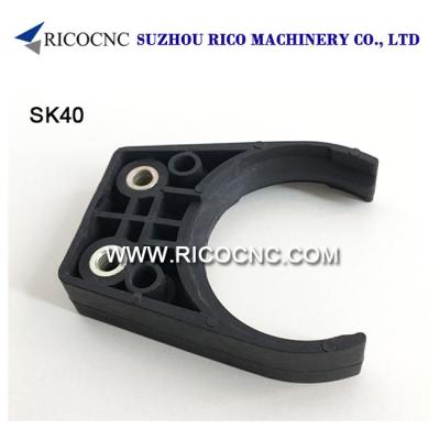 China Black SK40 Tool Changer Grippers Plastic CNC Toolholder Forks SK Tool Clips for Tool Station for sale