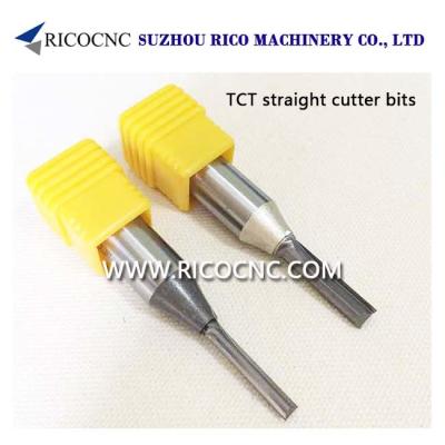 China TCT Tungsten Carbide Double Two Straight Flutes CNC Router Cutter Bits for sale