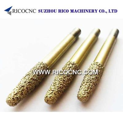 China Conical Brazing and Sintered Diamond Router Bits for Marble Granite Stone 3D Carving and Cutting for sale