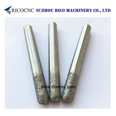 China Flat-End Sintered Diamond Granite Router Bits Hard Stone Cutting Tool CNC Milling Tools for sale