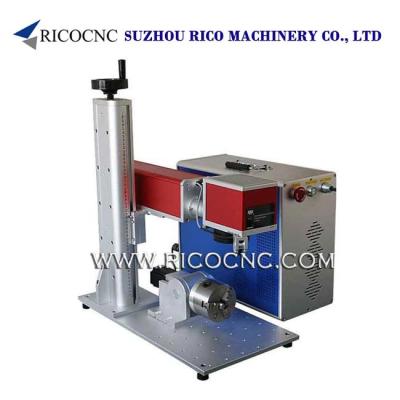 China Fiber Laser Metal Marking Machine With Rotary Attachment for sale