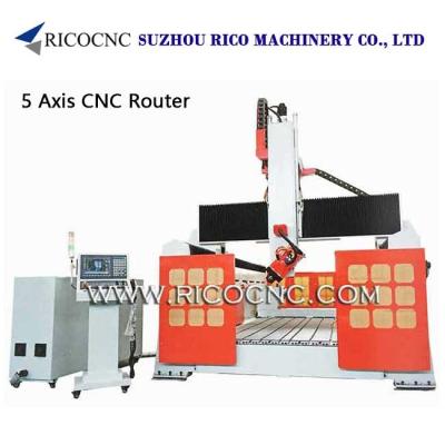 China 5 Axis Foam Cutting Machine Wood Moulder Carving CNC Router Machine 5ATC1530C for sale