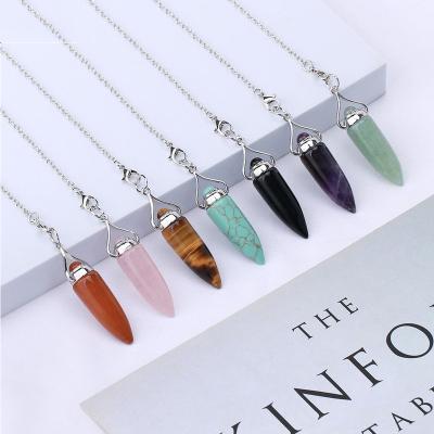 China Europe Factory Supply Gem Stone Healing Pendulums Crystal Chakra Quartz Lapis Lazuli Natural Stone Pendulum for Dowsing Divination A045 for sale