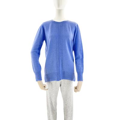 China Anti-wrinkle Autumn Winter Knitted Women Premium Grade Crewneck Cashmere Sweaters for sale