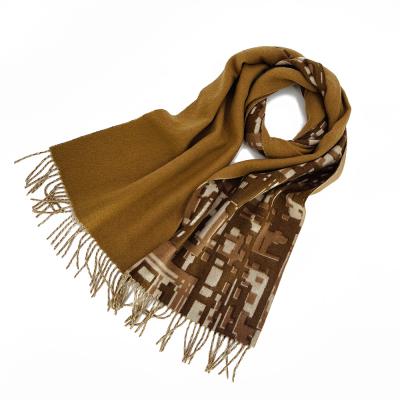 China Winter Fashion Warm Best-Selling Jacquard Jacquard Thick Double Sided Pashmina Wool Scarf for sale