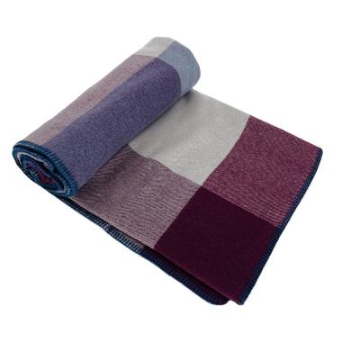 China soft & hot & Custom Woven Warm Luxury Soft Wool Bed Sofas Thermal Cashmere Throw Blanket Anti-Shrink for sale