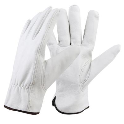 China Stain Factory Gardening Construction Full Finger Wear Resistant Outdoor Work Gloves Whip Protective Leather Work Gloves for sale