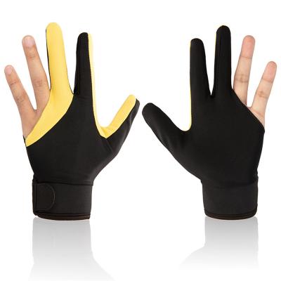 China Wholesale Good Quality Colorful Three Finger Open Billiard Pool Billiard Gloves 3 Fingers for sale