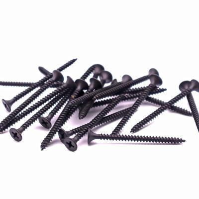 China Good c1022 carbon steel black phosphate tapcon drywall screw flat screw manufacturer factory china prices drywall for sale