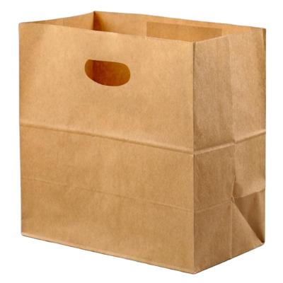 China Custom Recycled Materials Food Packaging Paper Bag With Brown Material Kraft Paper Bread Paper Bag for sale