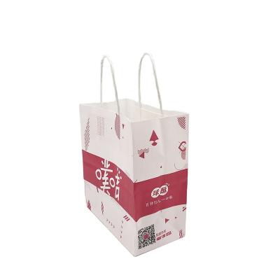 China Paper Bag Disposable Take Out Paper Bags For Biodegradable Food Take Out Bag for sale