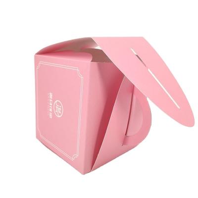 China Luxury Paper Cake Use Boxes Accept Custom Order Made Cake Box With Handle for sale