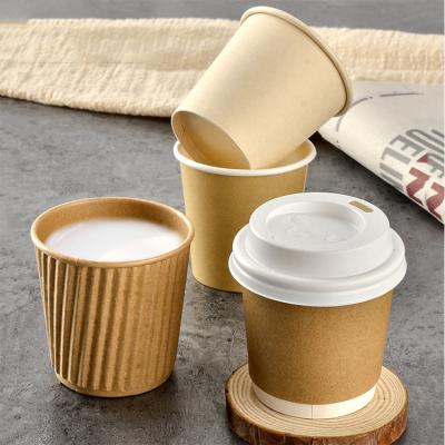 China Custom logo hot biodegradable disposable paper takeway compostable coffee cups maker recyclable large paper cup for sale