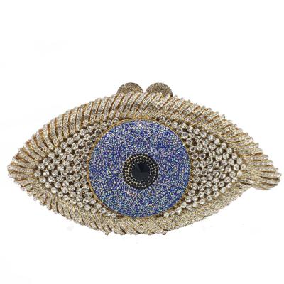 China China Wholesales Luxury Crystal Diamond Eyes Shape Full Rhinestone Diamond Ladies Clutch Bag Evening Bag for sale