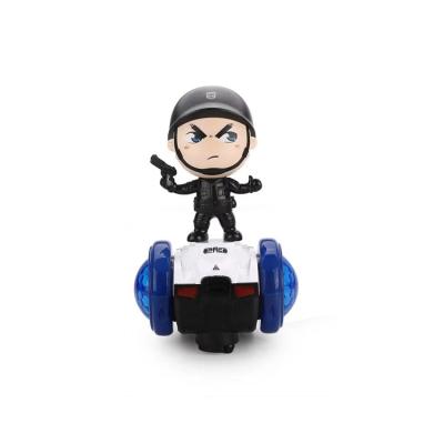 China Universal Wheel Newest Custom Swivel Type Kids Electric Toys Cars Robot Balance Car 360 Degree Rotating Music Light Toy Car for sale