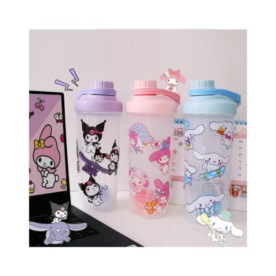 China Portable Large Capacity 700ml 500ml Cartoon Breakfast Cup Plastic Milk Fitness Sports Water Cup for sale