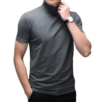 China Anti-wrinkle Cotton High Quality Soft Organic Men's Workout Homewear Slim Fit Short T-Shirt Slim Fit T-shirt for sale