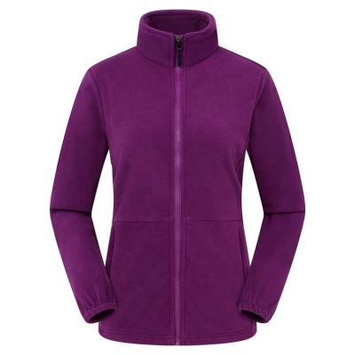 China Custom Women's Basics Full-Zip Long Sleeve Breathable Casual Jacket Winter Warm Outdoor Fleece Jacket for sale