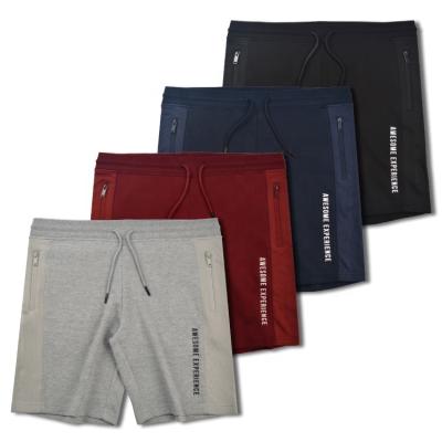 China Anti-Wrinkle Men's Graphic Elastic Waist Workout Sports Nylon Mesh Jogger Shorts Drawstring With Zipper Pockets for sale