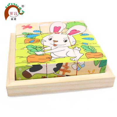 China DIY TOY Custom kids 3 d cube puzzle toy / wooden puzzle wood for sale