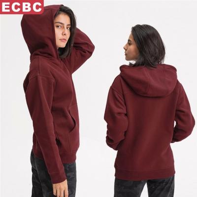 China Lulu Lemon Custom Autumn Winter Fleece Outdoor Casual Women's Breathable Hoodies and Loose Sweatshirts and Thick Yoga Gym Jacket for Women for sale