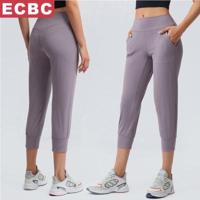 China New Lulu Lemon Align Spring Summer Comfortable Loose Breathable Sports Women Sport Yoga Casual External Pocket Naked Cropped Pants for sale