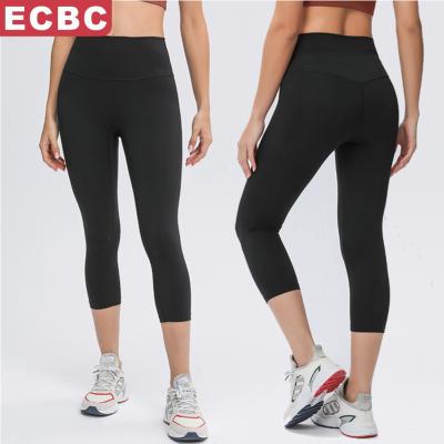 China Lulu Lemon New Colors No Breathable Camel Line Line Up Quick Dry Yoga Cropped Hip Lift Pants Gym Running Fitness Gaiters Workout Gaiters for sale