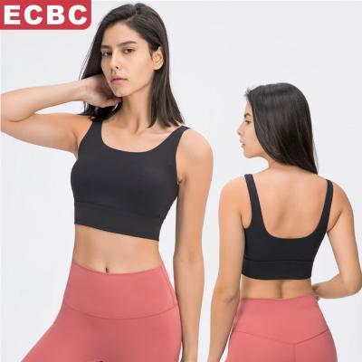 China Lulu Wholesale Quick Dry Sport Breathable Tank Top Line Up Simple New Fashion U Shaped Popular Women Invest Outdoor Running Underwear Yoga Bra for sale