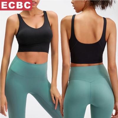 China Lulu Lemon New Beautiful Back Breathable Underwear Female High Strength Shockproof Line Up Running Yoga Bra Fitness Tank Top Sports Invest for sale