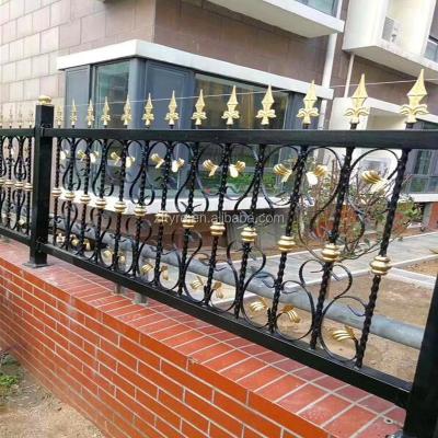 China Good Quality Easily Assembled Decorative Wrought Iron Garden Fence Yard Fencing Decorative Short Panel For Sale for sale