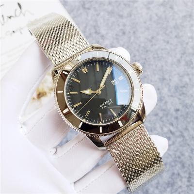 China BR Day/Date Classic Luxury High Quality Unique Mechanical Automatic Watch 3A Mesh Strap Waterproof Mens Watches reloj for sale