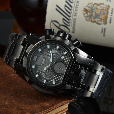 China Chronograph 2022 hot selling large dial European and American style men's watches INVICiTA stainless steel fashion men's quartz watch for sale